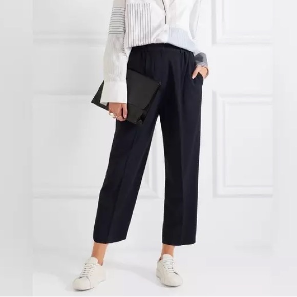 Acne studios cropped wool navy trousers - Picture 8 of 8